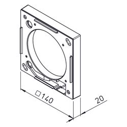 Helios MF 100 Montageflansch zu M1-100... HELIOS-06188 4010184061885 (Abb. 1)