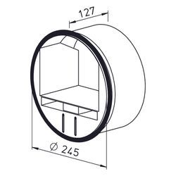 Helios VKH 250/300-500 Volumenstrom-Konstanthalter DN 250, einstellbar 300-500m3/h... HELIOS-00014 4010184000143 (Abb. 1)
