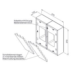 Helios KWL 60 SDS Schalldämmset bestehend aus Schalldämmrahmen isoliert mit Dämmzuschnitt... HELIOS-03059 4010184030591 (Abb. 1)