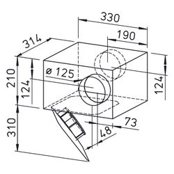 Helios SVS 125 B SlimVent schallgedämpfter Radialventilator mit Rohranschluss DN 125, 400... HELIOS-00130 4010184001300 (Abb. 1)
