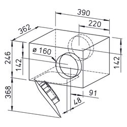 Helios SVS 160 L SlimVent schallgedämpfter Radialventilator mit Rohranschluss DN 160, 390... HELIOS-02653 4010184026532 (Abb. 1)