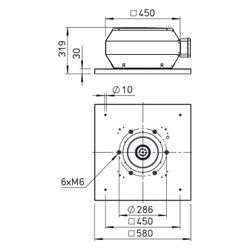Helios VDW EC 250 Vertikal-Dachventilator 1-PH 230V, EC-Motor, 1825m3/h, 321W... HELIOS-07276 4010184072768 (Abb. 1)