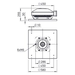 Helios RDW 250/4 Radial-Dachventilator horizontal, 1-PH 230V, 4-polig, 920m3/h, 63W... HELIOS-07264 4010184072645 (Abb. 1)