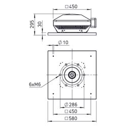Helios RDW EC 250 Horizontal-Dachventilator DN 250, 1-PH 230V, EC-Motor, 1900m3/h, 319W... HELIOS-07278 4010184072782 (Abb. 1)