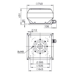 Helios VDD 355/4 EX Vertikal-Dachventilator 3-PH 400V, 4-polig, EX, 650W... HELIOS-07327 4010184073277 (Abb. 1)