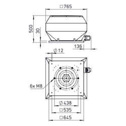 Helios VDD EC 400 Vertikal-Dachventilator 3-PH 400V, EC-Motor, 6060m3/h, 1W... HELIOS-07368 4010184073680 (Abb. 1)