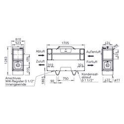 Helios KWL EC 1200 S PRO KWL-Standgerät mit WRG, max. 1400m3/h, 750 W, 400V, EC-Ventilato... HELIOS-08345 4010184083450 (Abb. 1)