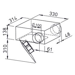 Helios SVR EC 100 SlimVent EC Radialventilator mit Rohranschluss DN 100, 1-PH 230V regelb... HELIOS-06124 4010184061243 (Abb. 1)