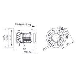Helios AMW 225/4 Axial-Mitteldruckventilator 1-PH, TK, drehzahlsteuerbar, 965m3/h, 55W, 2... HELIOS-02242 4010184022428 (Abb. 1)
