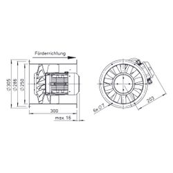 Helios AMW 250/4 Axial-Mitteldruckventilator 1-PH, TK, drehzahlsteuerbar, 1360m3/h, 100W,... HELIOS-02248 4010184022480 (Abb. 1)