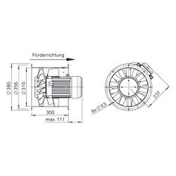 Helios AMD 315/2/2 Axial-Mitteldruckventilator 3-PH, TK zweitourig, Y/Dreieck, 5450m3/h, ... HELIOS-02267 4010184022671 (Abb. 1)