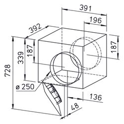 Helios SVS EC 250 SlimVent EC schallgedämpfter Radialventilator DN 250, 1-PH 200-240V reg... HELIOS-06125 4010184061250 (Abb. 1)