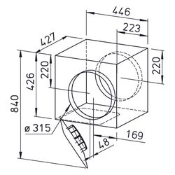Helios SVS EC 315 A SlimVent EC schallgedämpfter Radialventilator DN 315, 1-PH 230V regel... HELIOS-06126 4010184061267 (Abb. 1)