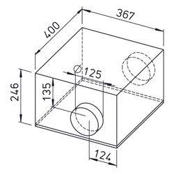 Helios SB EC 125 A Silentbox Rohrventilator schallgedämpft DN 125, 1-PH 230V regelbar, 53... HELIOS-06132 4010184061328 (Abb. 1)
