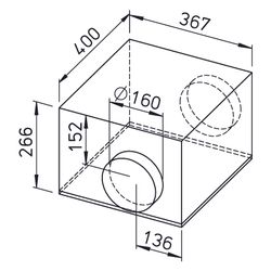 Helios SB EC 160 A Silentbox Rohrventilator schallgedämpft DN 160, 1-PH 230V regelbar, 58... HELIOS-06136 4010184061366 (Abb. 1)