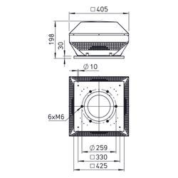 Helios HDH 200 Dachlüftungshaube horizontal, DN 200... HELIOS-07493 4010184074939 (Abb. 1)