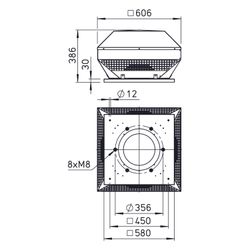 Helios HDH 315 Dachlüftungshaube horizontal, DN 315... HELIOS-07497 4010184074977 (Abb. 1)