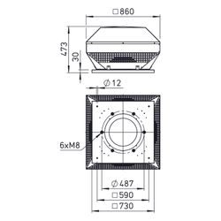 Helios HDH 450 Dachlüftungshaube horizontal, DN 450... HELIOS-07491 4010184074915 (Abb. 1)