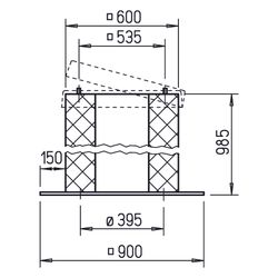 Helios SSD 355 Sockelschalldämpfer mit Scharnier... HELIOS-05024 4010184050247 (Abb. 1)