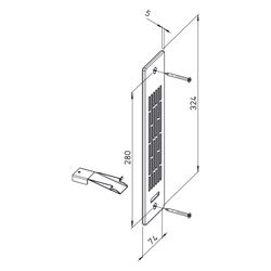 Helios KWL 45 LG Laibungsgitter, 324x74mm, Edelstahl... HELIOS-04167 4010184041672 (Abb. 1)