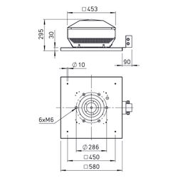 Helios RDD 250/4 EX Radial-Dachventilator horizontal, 120W, 3-PH 400V, 4-polig, II 3G c I... HELIOS-07273 4010184072737 (Abb. 1)