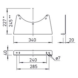 Helios MK 250-280 Montagekonsolen, Stahl verzinkt, 2 Stück... HELIOS-01447 4010184014478 (Abb. 1)