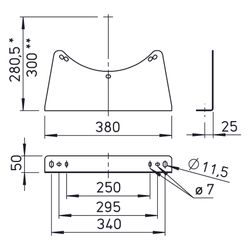 Helios MK 315-355 Montagekonsolen, Stahl verzinkt, 2 Stück... HELIOS-01448 4010184014485 (Abb. 1)
