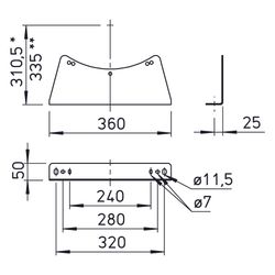 Helios MK 400-450 Montagekonsolen, Stahl verzinkt, 2 Stück... HELIOS-01449 4010184014492 (Abb. 1)