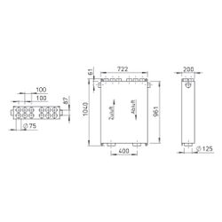 Helios KWL-MZB 6 und 1 - 75/125 MultiZoneBox Durchgang 75mm, 2x 7 Einzelstutzen für Ansch... HELIOS-04052 4010184040521 (Abb. 1)