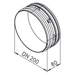 Helios IP-IV 200 IsoPipe Innenverbinder DN 200/200, EPE, Brandklasse B1... HELIOS-03811 4010184038115 (Abb. 1)