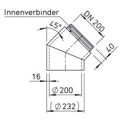 Helios IP-B 200/45 IsoPipe 45 Grad Bogen mit Innenverbinder, EPE, Brandklasse B1... HELIOS-03809 4010184038092 (Abb. 1)