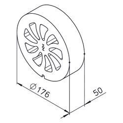 Helios KWL 45 SE Schalldämmelement DN 180 für Wandhülse KWL EC 45... HELIOS-04177 4010184041771 (Abb. 1)