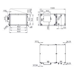 Helios ALB EC 80/50 WW Außenluft-Box mit WW-Heizregister und Luftfilter rechteckig, 1,91k... HELIOS-06537 4010184065371 (Abb. 1)