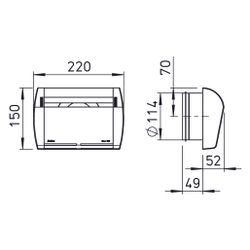 Helios ZLA 125 IB 22 Innenblende zu ZLA 125 Volumenkonstant 22m3/h inkl. Filter G2... HELIOS-04393 4010184043935 (Abb. 1)
