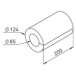Helios ZLA 125 SE Schalldämmelement zu ZLA 125 DN 125, Länge 200mm... HELIOS-04397 4010184043973 (Abb. 1)