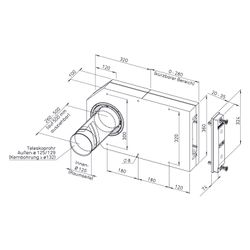 Helios ZRL 125 Rohbaupaket Laibung mit Teleskoprohr DN 125, Länge 260-500mm, inkl. 2 Putz... HELIOS-07462 4010184074625 (Abb. 1)