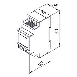 Helios WSUP-S Wochenzeitschaltuhr mit potentialfreiem Kontakt, 230V, Schaltschrankmontage... HELIOS-09577 4010184095774 (Abb. 1)