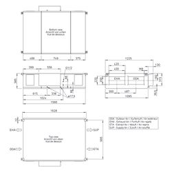 Helios Lüftungsgerät AIR1 XC 700 L mit WRG Kreuzgegenstrom-WT, E-VHR, Decke, linke Ausfüh... HELIOS-04331 4010184043317 (Abb. 1)