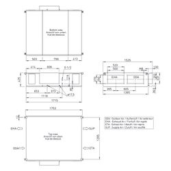 Helios Lüftungsgerät AIR1 XC 1400 L mit WRG Kreuzgegenstrom-WT, E-VHR, Decke, linke Ausfü... HELIOS-04332 4010184043324 (Abb. 1)