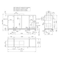 Helios Lüftungsgerät AIR1 XH 4500 mit WRG Kreuzgegenstrom-WT, stehend, horizontal, E-VHR,... HELIOS-04339 4010184043393 (Abb. 1)