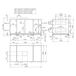 Helios Lüftungsgerät AIR1 XH 8500 mit WRG Kreuzgegenstrom-WT, stehend, horizontal, E-VHR,... HELIOS-04342 4010184043423 (Abb. 1)