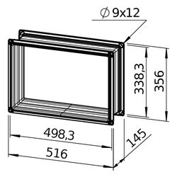 Helios Verbindungsstück AIR1-VS 47/31 flexibel rechteckig 516x145x356mm, mit Flanschen... HELIOS-04373 4010184043737 (Abb. 1)