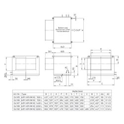 Helios Kühlregister Kaltwasser AIR1-KR KW XC 700 L, Anschluss links, RAL 7047... HELIOS-04186 4010184041863 (Abb. 1)
