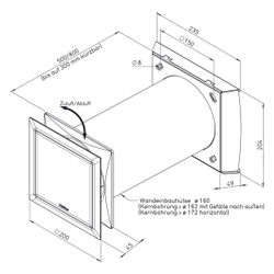 Helios KWL EC 45-160 EcoVent Verso Dezentrales Lüftungssystem, Geräteeinheit komplett, DN... HELIOS-09361 4010184093619 (Abb. 1)