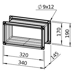 Helios Verbindungsstück AIR1-VS 30/15 flexibel rechteckig 338x145x188mm, mit Flanschen... HELIOS-07400 4010184074007 (Abb. 1)