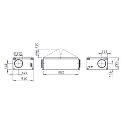 Helios ALB EC 200 EH Außenluft-Box mit E-Heizregister und Luftfilter, 720m3/h, Motor 1-PH... HELIOS-06809 4010184068099 (Abb. 1)