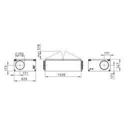 Helios ALB EC 250 EH Außenluft-Box mit E-Heizregister und Luftfilter, 1010m3/h, 3-PH 400V... HELIOS-06818 4010184068181 (Abb. 1)
