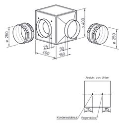 Helios GBW EC 250 T120 Gigabox EC inkl. Formstück und flexiblen Manschetten DN 250, 1-PH ... HELIOS-06371 4010184063711 (Abb. 1)