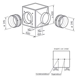 Helios GBW EC 315 A T120 Gigabox EC inkl. Formstück und flexiblen Manschetten DN 315, 1-P... HELIOS-06370 4010184063704 (Abb. 1)