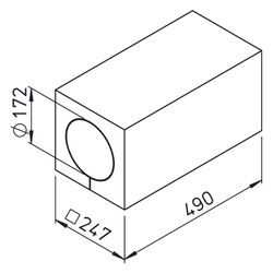 Helios KWL 45-160 WS-L Wandstein DN 160, Länge 490mm... HELIOS-09306 4010184093060 (Abb. 1)